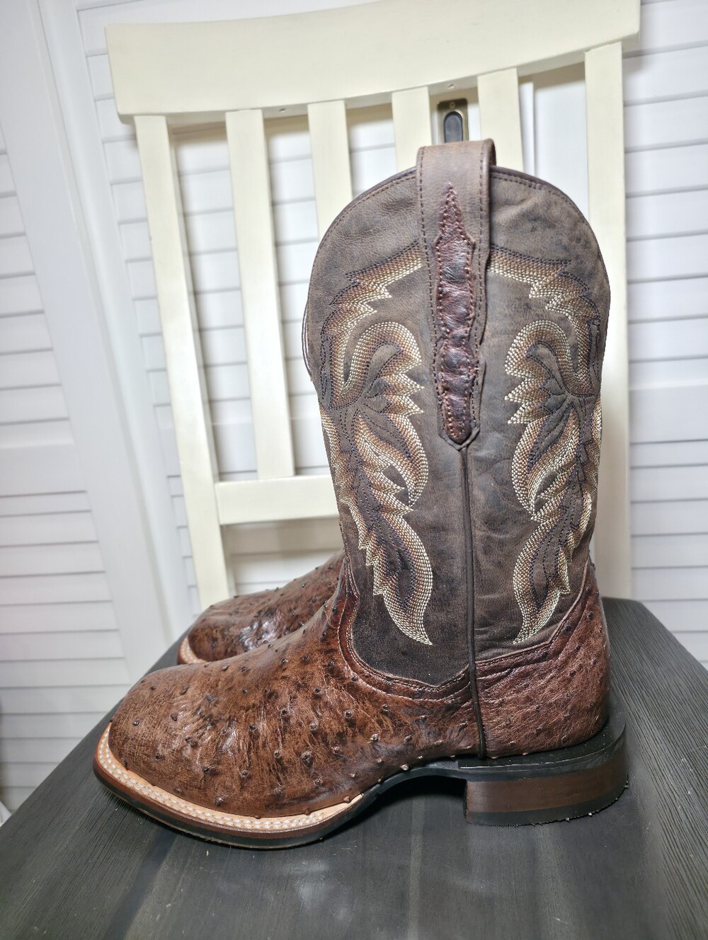 Dan Post Alamosa Ostrich Cowboy Certified Boots DP3875 Men's Size 9 D